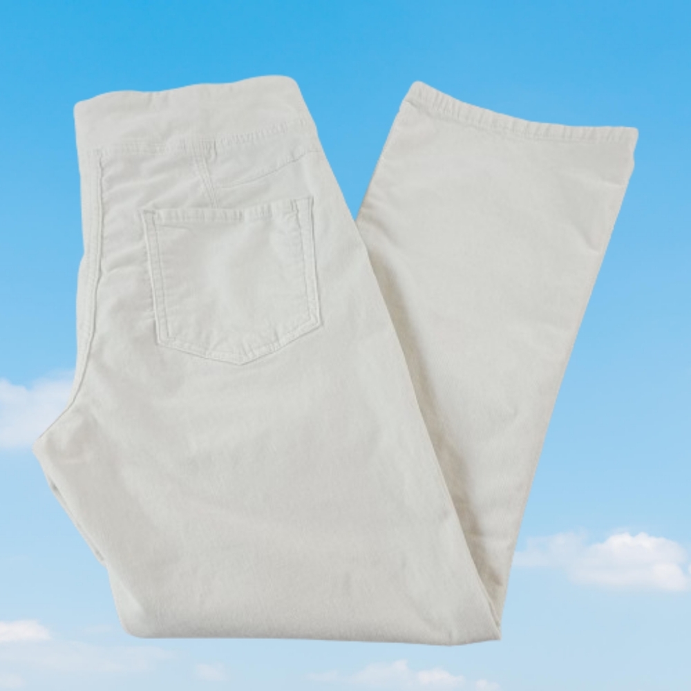 Free People Cream Boot Cut Pants